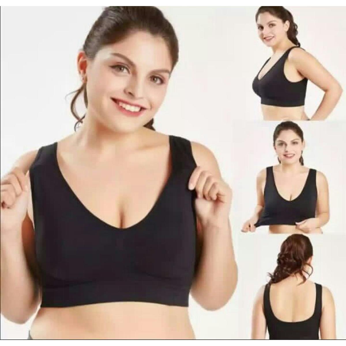 The Comfort Seamless Bra Size S 6XL Women Sporst Vest Bra Sleep Bra with Wide Straps