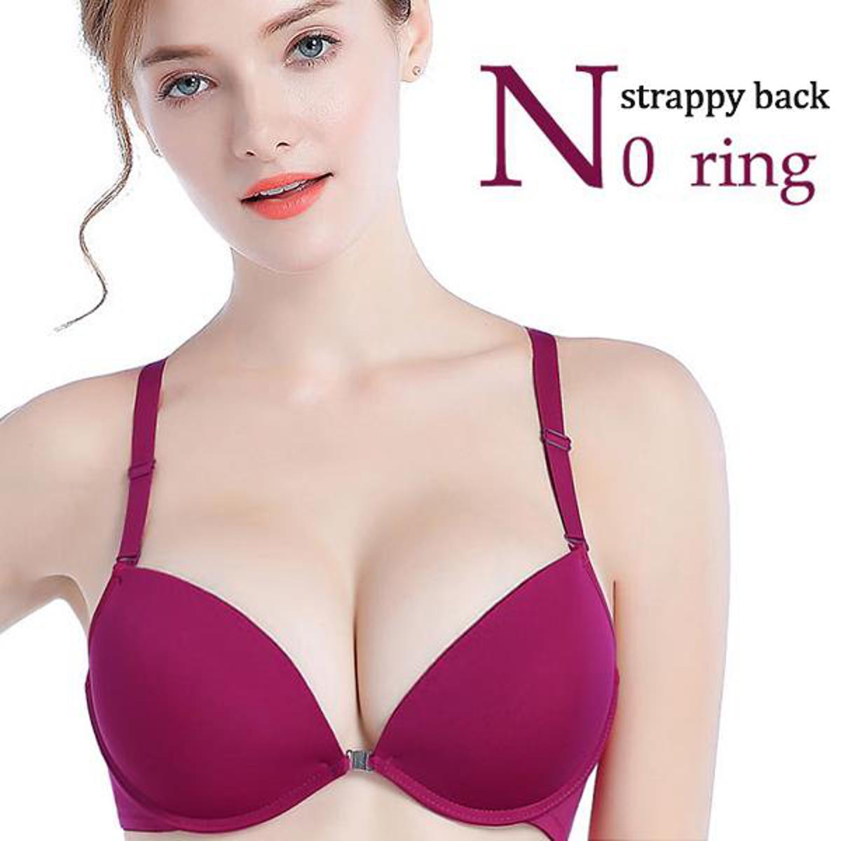 Front Open Button Bras Push up Ladies Bras Classic Padded Bras for Women Casual Bras for Girls Ladies Brazier Stylish Cotton Padded Bras for Women Multicolour