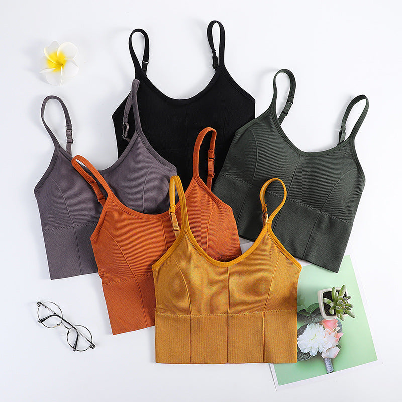 Breathable tube top Fitness Top Women Seamless Yoga Bra Shockproof Crop Top Push up Sport Bra Gym Workout Top Beauty Back bra
