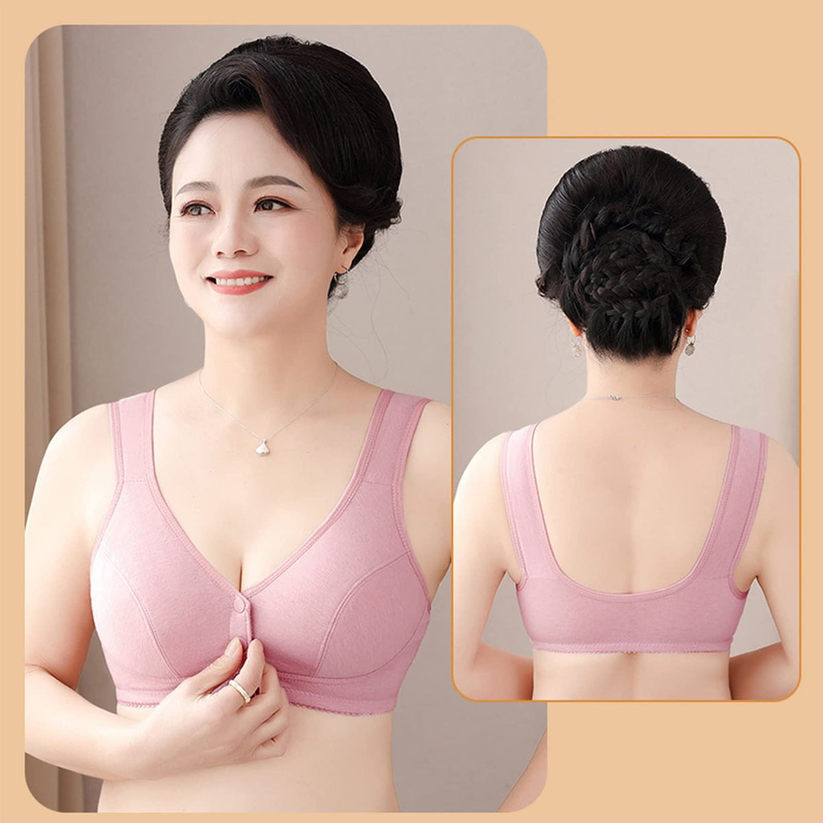 Soft Cotton Button Front Open High Quality Bra for Women Nursing Bra Soft Feeling Maternity Bra