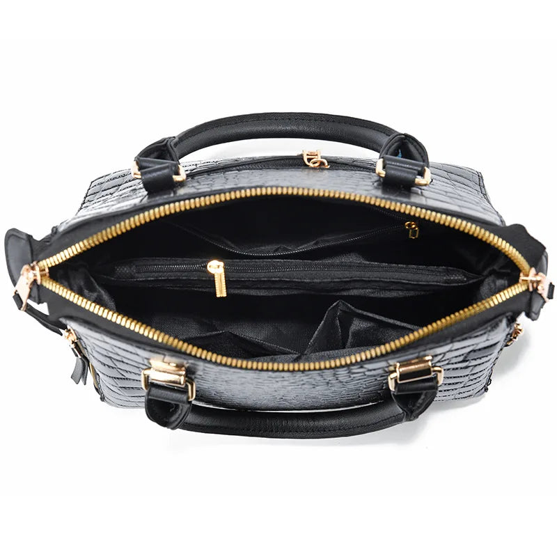 2024 New Crocodile Patterned Crossbody Composite Bag High Quality Single Shoulder Tote Bags Women Fashion Handbags with Wallet