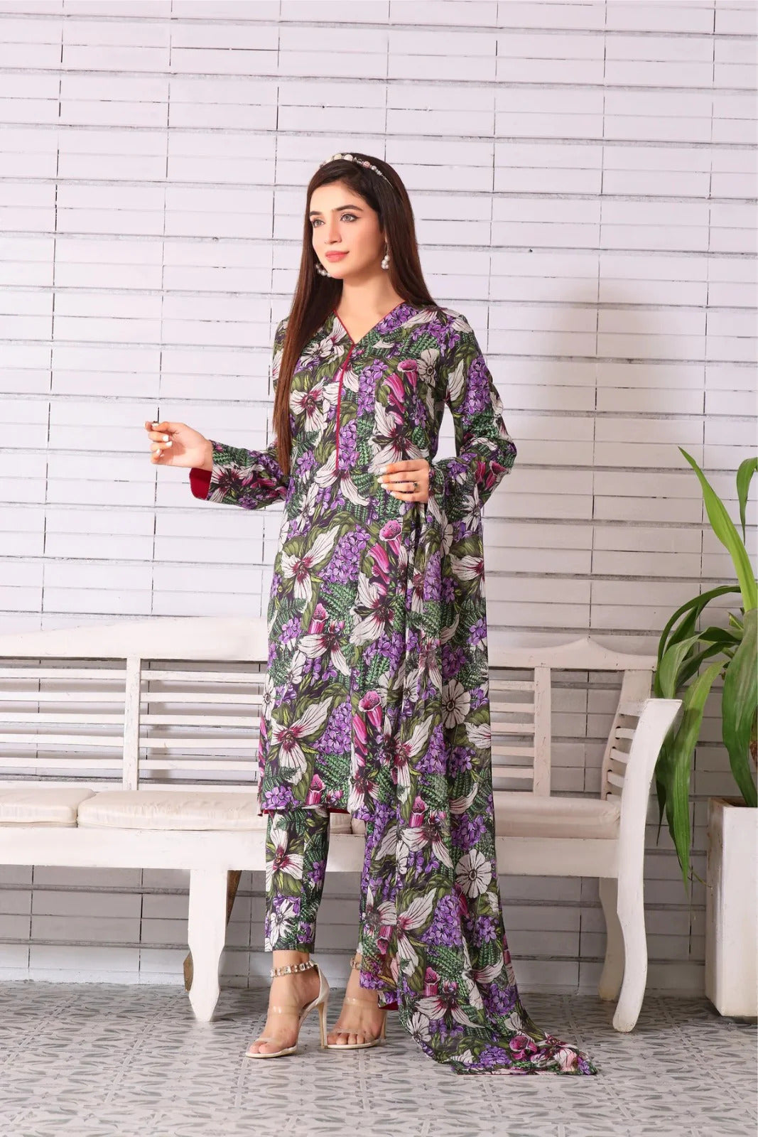 Unstitched Breeze Lawn Suit, All Over Stylish Printed Summer Wear Collection – Random Article VG- 100