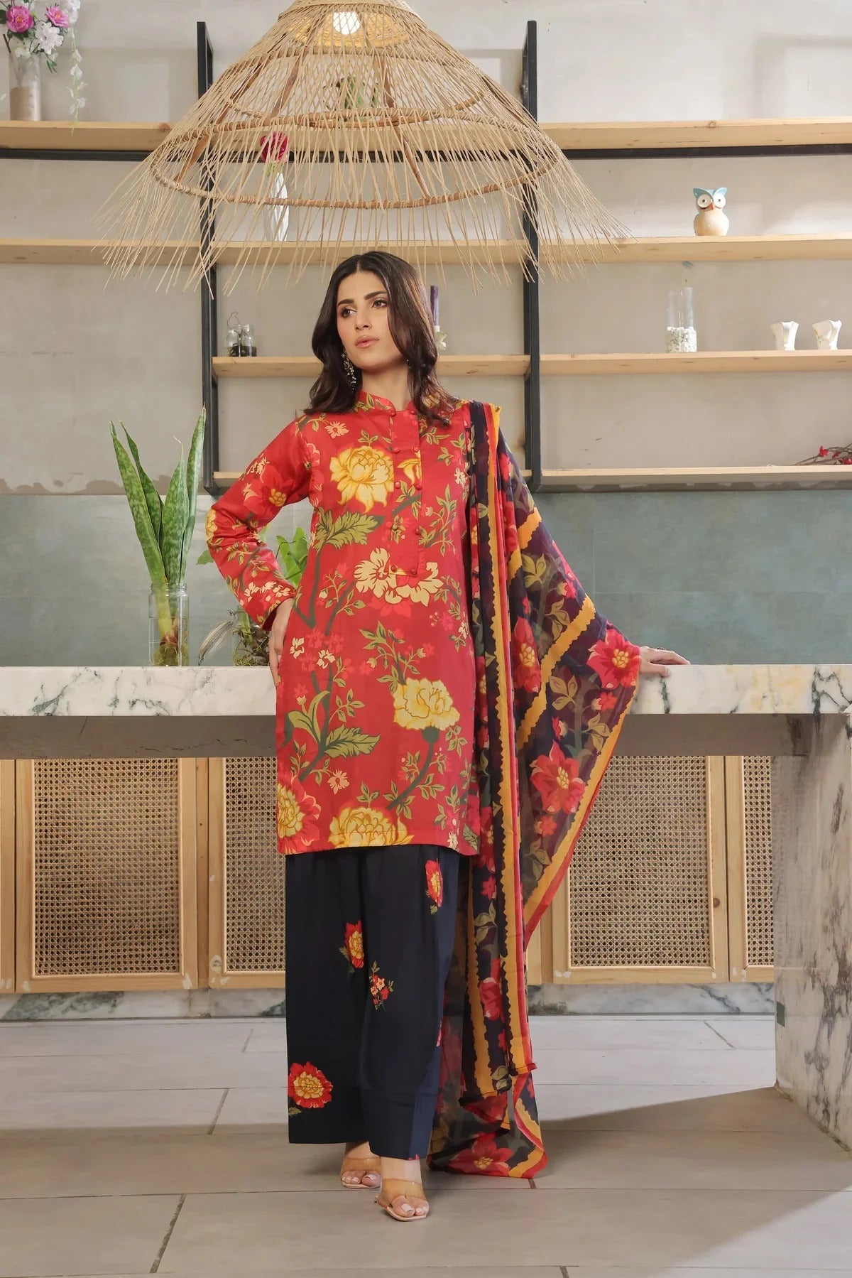 Unstitched Breeze Lawn Suit, All Over Stylish Printed Summer Wear Collection – Random Article VG- 39