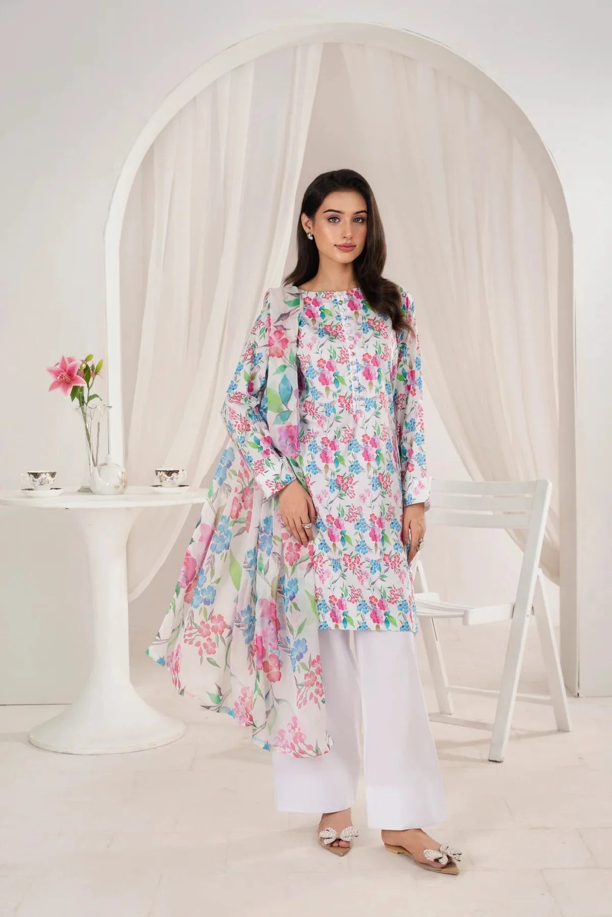Unstitched Breeze Lawn Suit, All Over Stylish Printed Summer Wear Collection – Random Article VG- 46