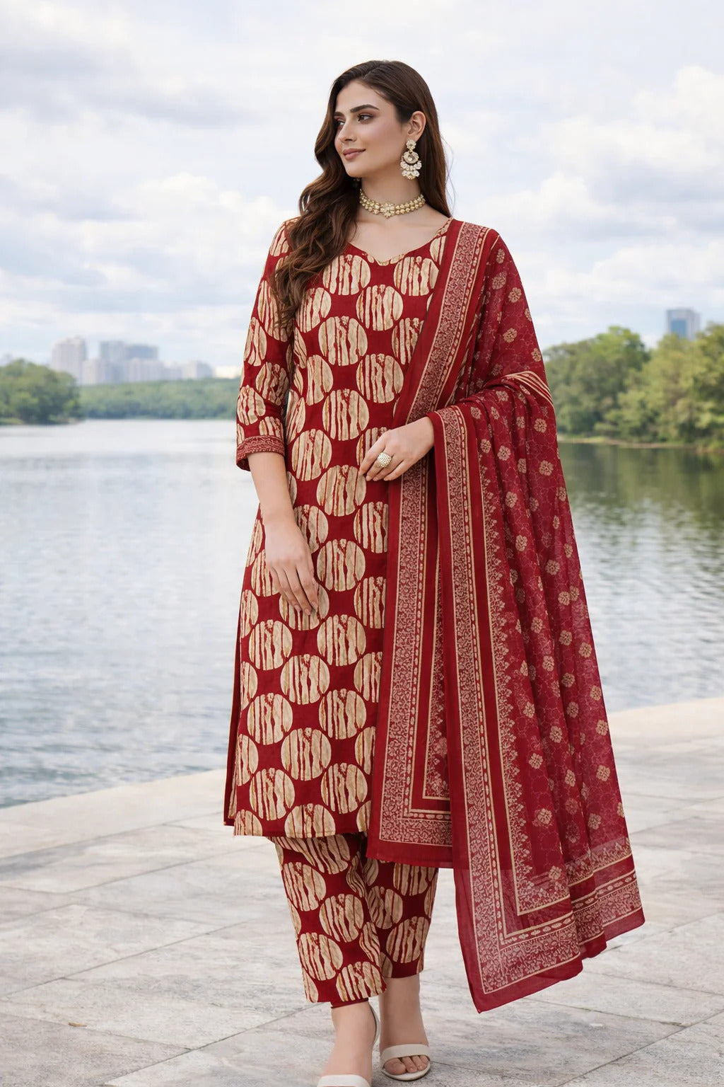 Swiss Lawn Unstitched 3 Piece Suit - A1802