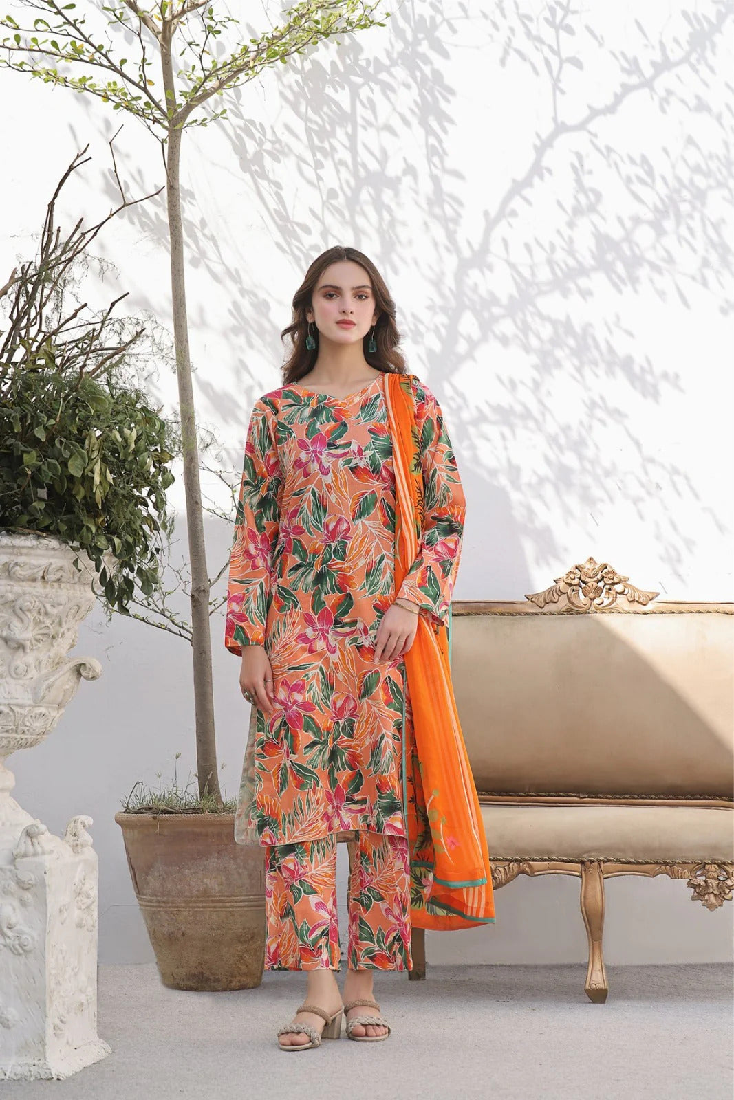 Unstitched Breeze Lawn Suit, All Over Stylish Printed Summer Wear Collection – Random Article VG- 93