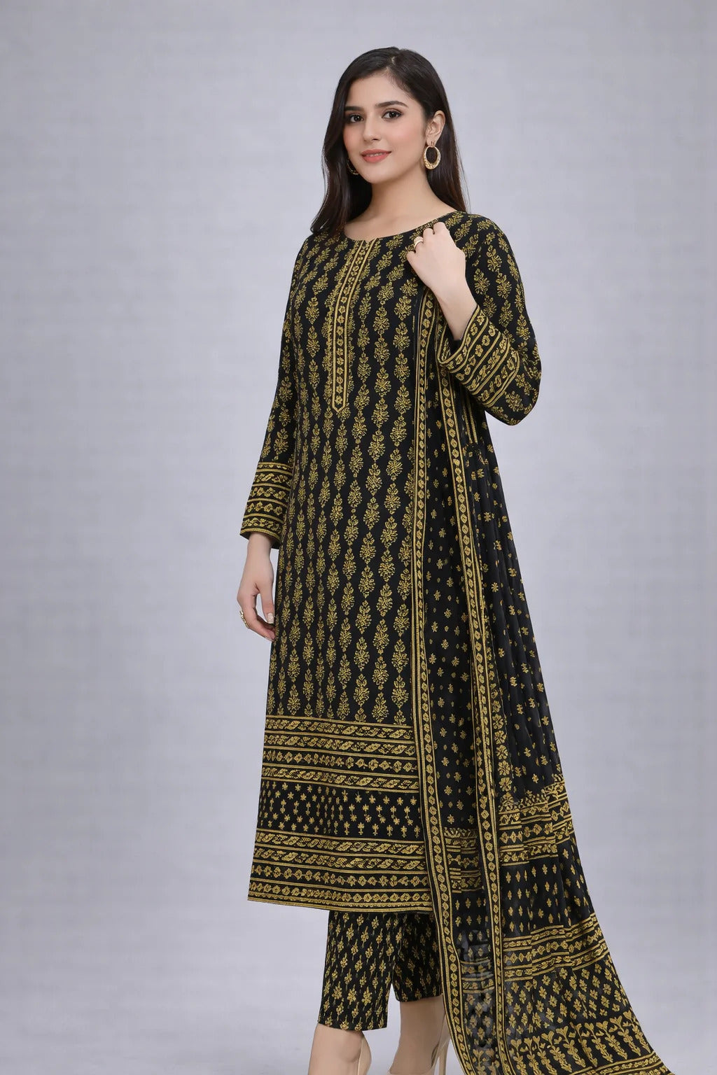 Swiss Lawn Unstitched 3 Piece Suit - A1773