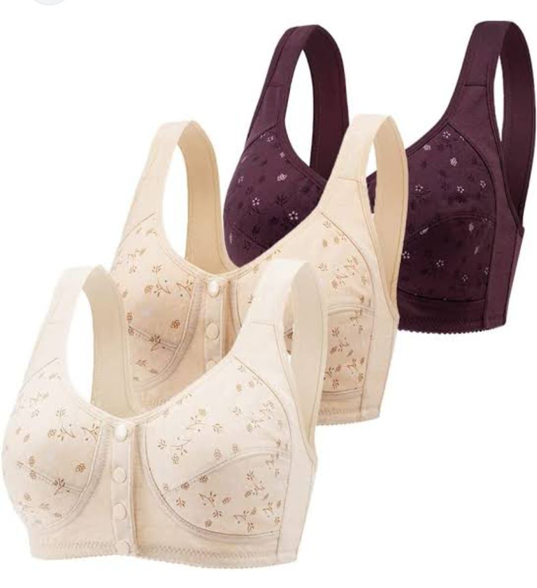 Front open button bra Ladies Bras Classic Bras for Women Casual Bras for Girls Ladies Brazier Stylish Cotton Padded Bras for Women random colors and designs