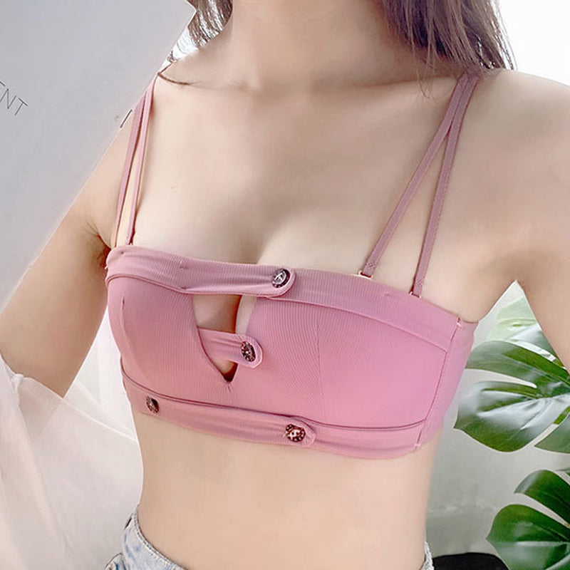 New For Women Yellow Padded Straps Half Cup Bras Cotton Panties Push Up Bra Set Sexy Lingerie Set Underwear