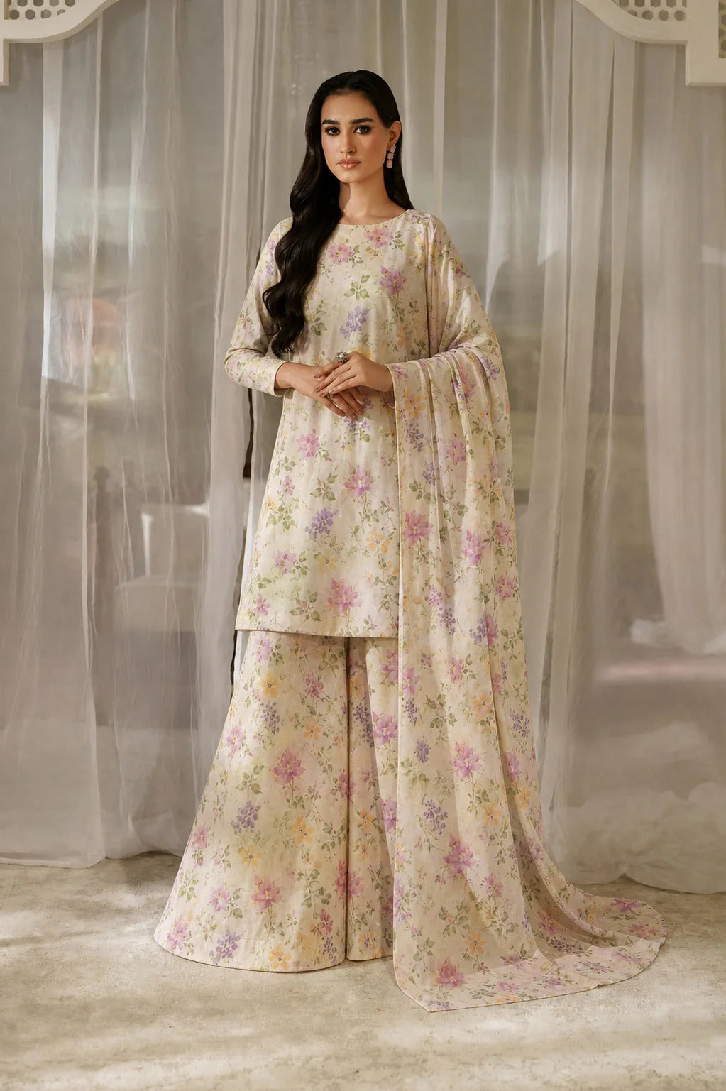 Unstitched Breeze Lawn Suit, All Over Stylish Printed Summer Wear Collection – Random Article VG- 14