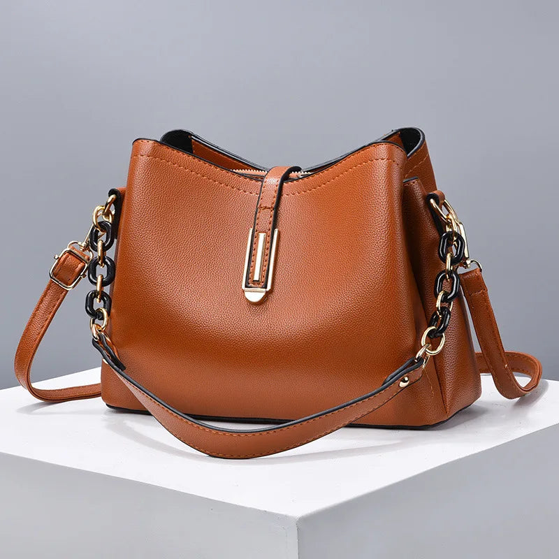 Designer Women Messenger Bag for 2024 New Luxury Ladies Handbag High Quality Womens Shoulder Bag Female Trend Leisure Bucket Bag