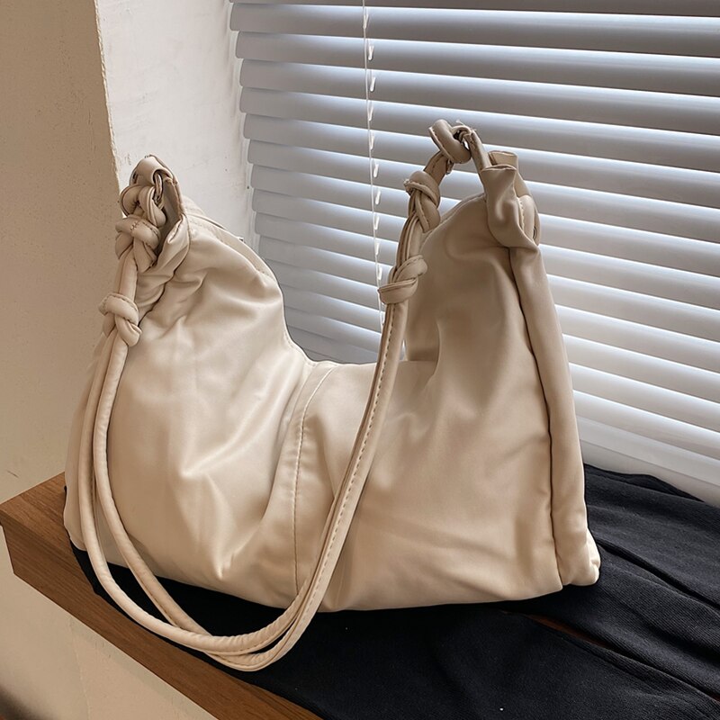 Big Soft Leather Hobo Bags for Women 2024 Travel Messenger Bag Casual Solid Color Female Totes Handbag Large Ladies Shoulder Bag