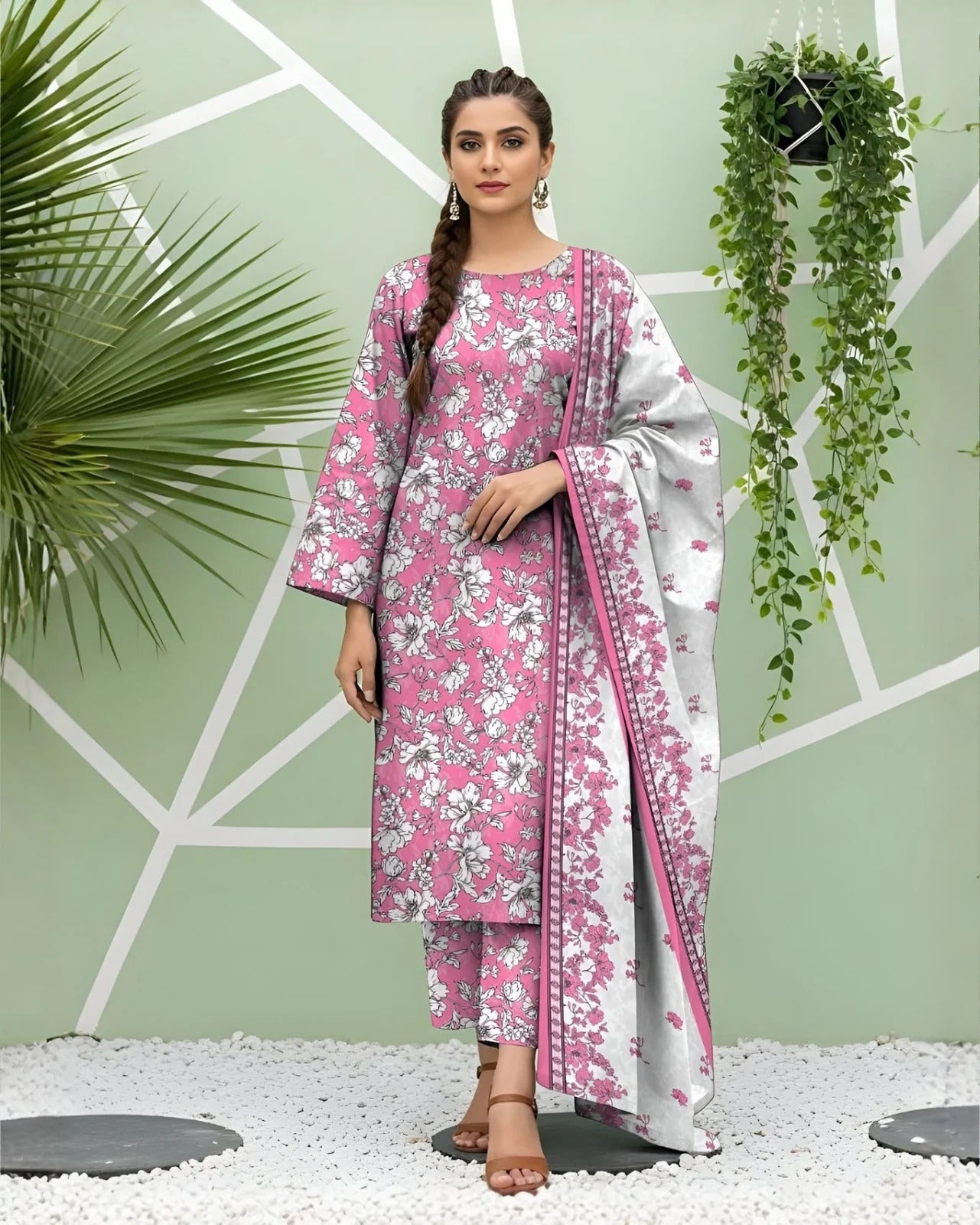 Unstitched Breeze Lawn Suit, All Over Stylish Printed Summer Wear Collection – Random Article VG- 82