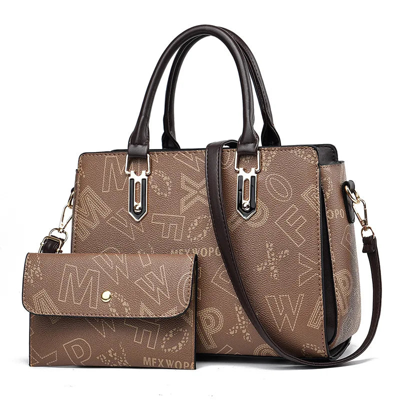 2024 New Fashion 2 Piece Set Handbag Women Bags Large Capacity Women Single Shoulder Crossbody Bag Luxury Designer Shopping Bag