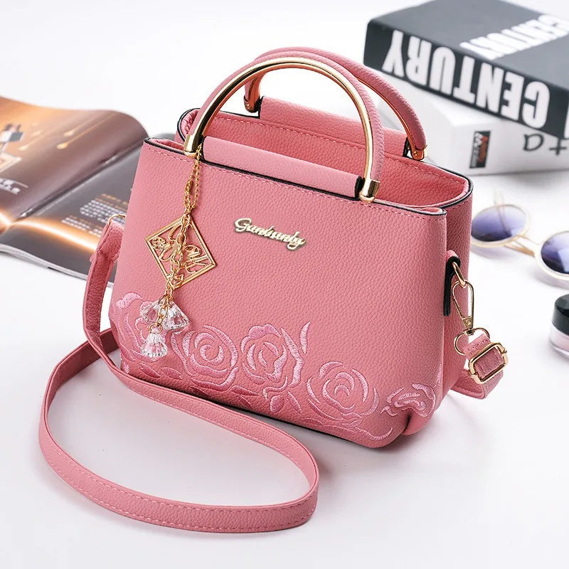 Fashion Brand Women's Bags New Embroidered Handbag Exquisite Ladies Shopping Crossbody Shoulder Bag Tote Bag Small Square Bag