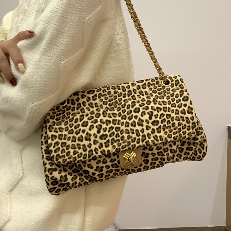 Leopard Print Shoulder Bags for Women 2024 New Design Handbag High Quality Pu Leather Messenger Bag Luxury Female Crossbody Bag