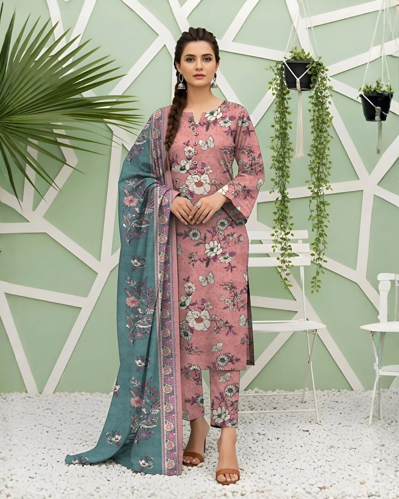 Unstitched Breeze Lawn Suit, All Over Stylish Printed Summer Wear Collection – Random Article VG- 75