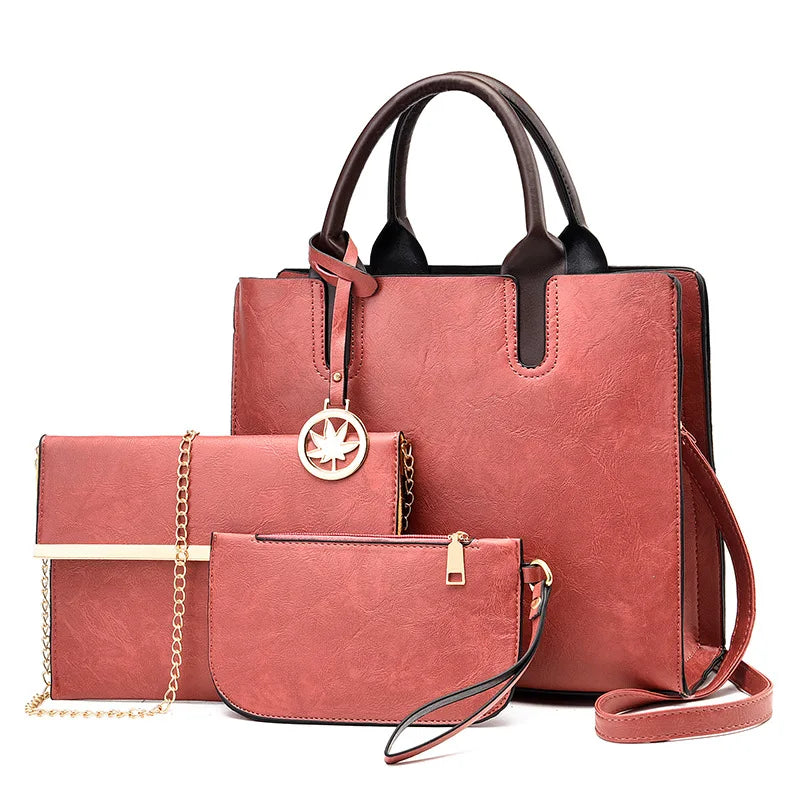 Women's Composite Bag 2024 New European & American Large Capacity Women's Handbag Two-piece Set Women's Shoulder Crossbody Bag