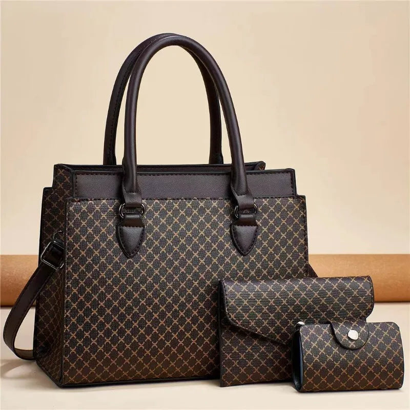 Large Tote Bag Hot Selling Women's Bag New 2024 Casual Large Capacity Printing 3piece Set Women's Composite Bag Handbags