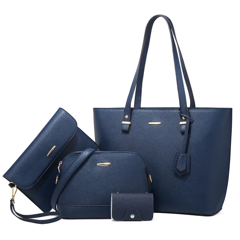 4 Sets Luxury Leather Handbag for Women 2024 Designer Female Shoulder Crossbody Bag Ladies tote bag Sac A Main