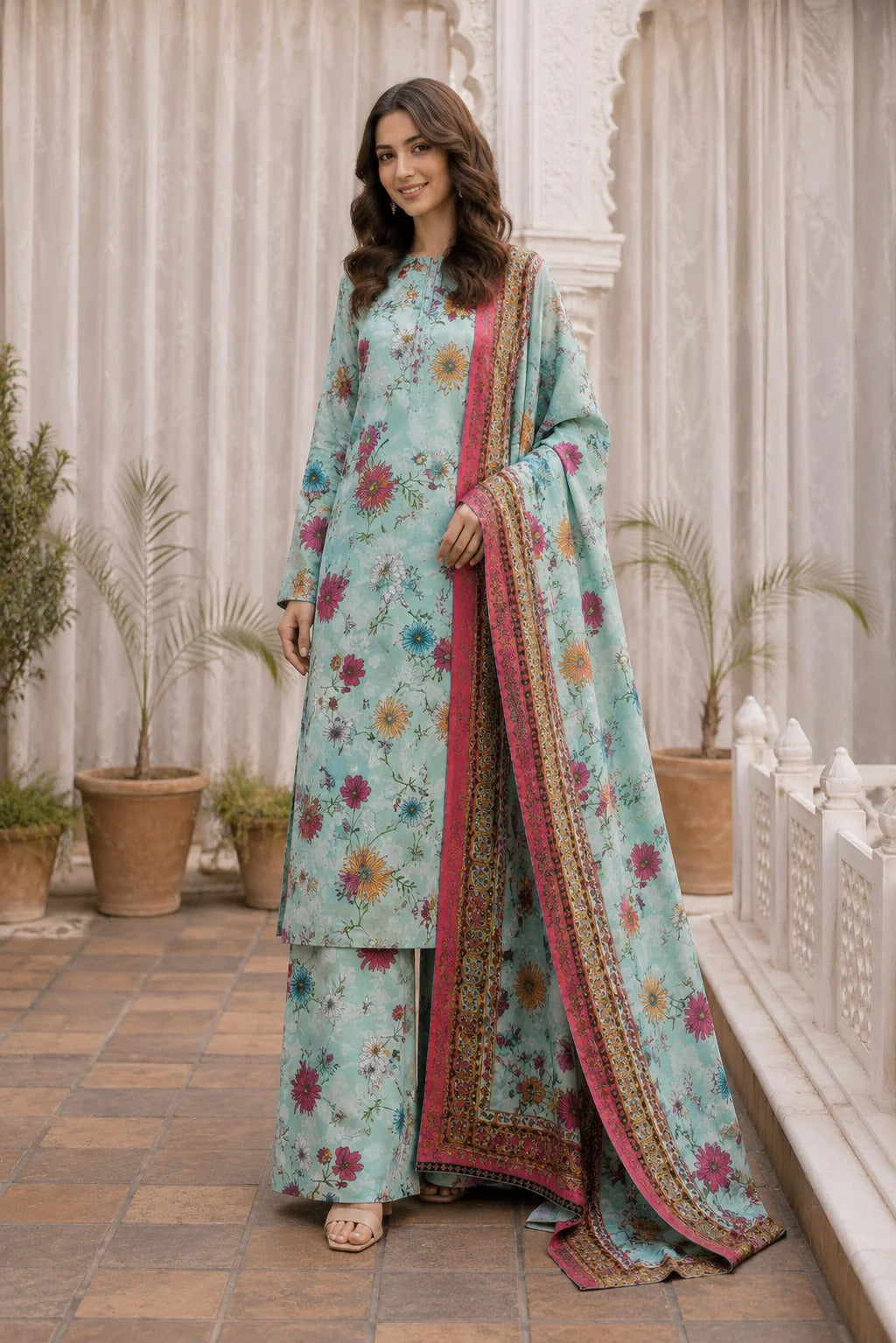 Unstitched Breeze Lawn Suit, All Over Stylish Printed Summer Wear Collection – Random Article VG- 73