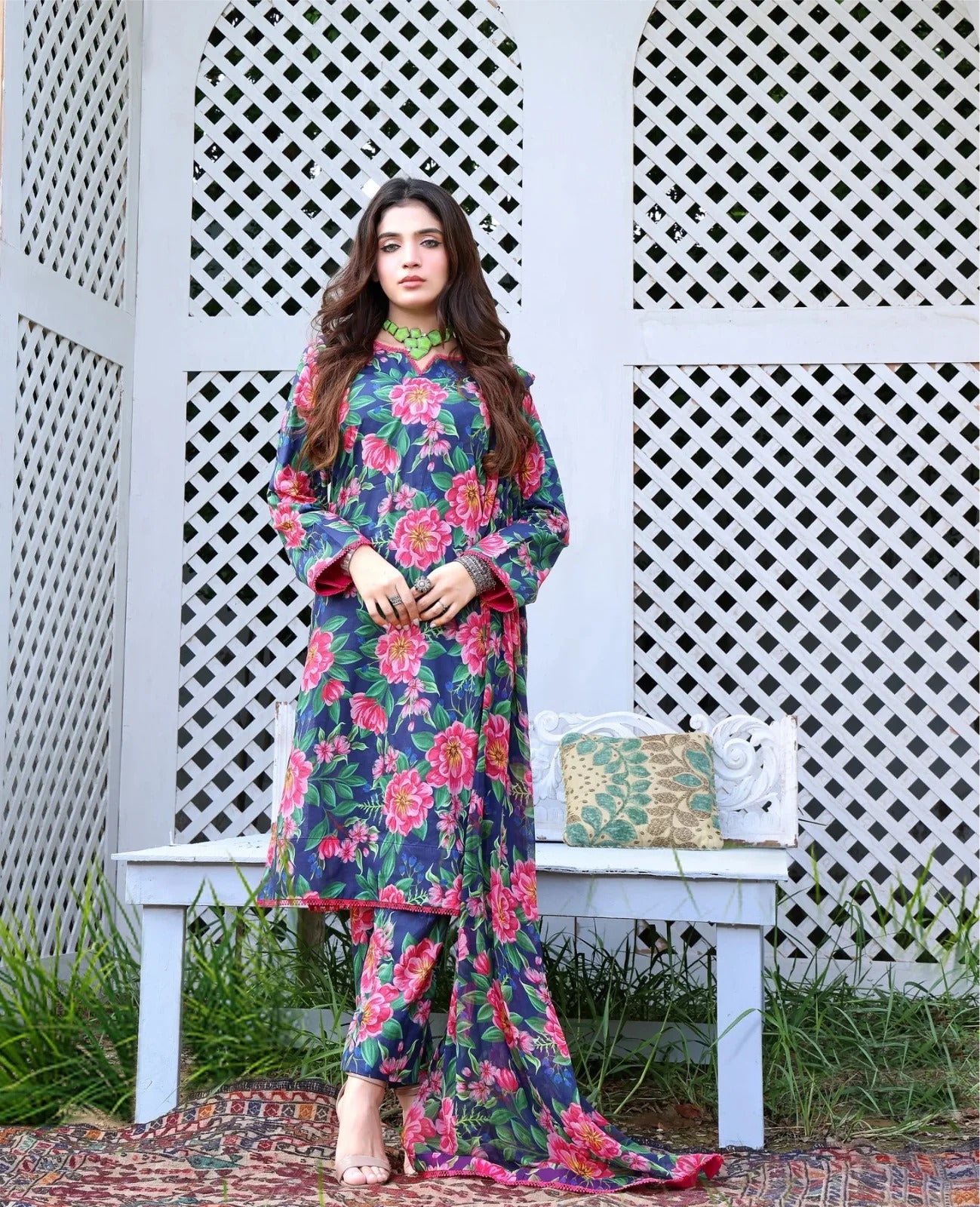 Unstitched Breeze Lawn Suit, All Over Stylish Printed Summer Wear Collection – Random Article VG- 91