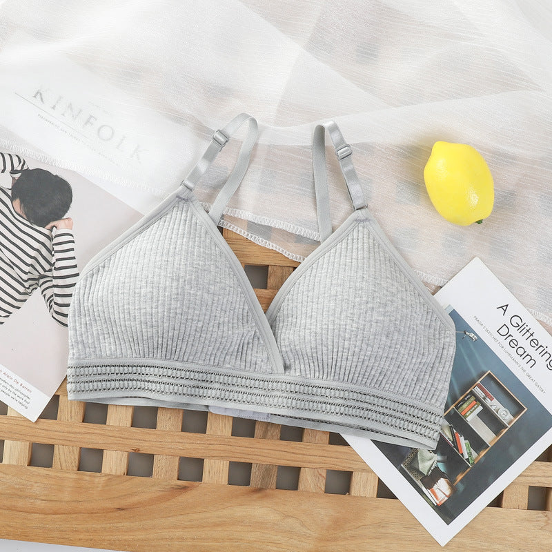 Push Up Bras Cross Beauty Back Lingerie Set Wire Free Thin Seamless Bra Set Front Buckle Underwear Women Wing Pad Bralette