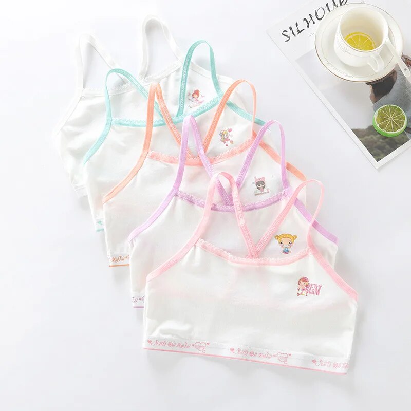 1 Pcs Random Choice Wireless Girls Bras Cotton Adolescence Girls Training Bra Comfort Child Girl Brassiere Soft Bustier For Kids