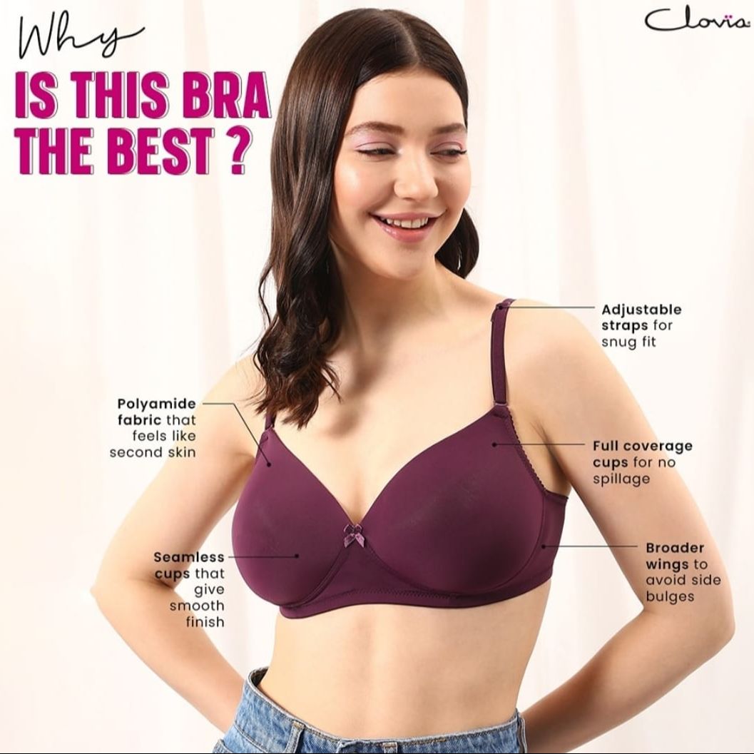 Ramdom Design Super Comfortable Imported Push up Think Soft Padded Adjustable Straps Non Wired Bra For Girls & Women In Multicolors