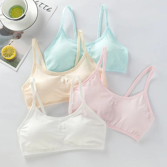 Children Underwear Cotton Girls Bra Full Cup Seamless Puberty Girls Training Bras Breathable Teenage Girl Brassiere 8 14Years