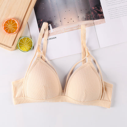 Back Butterfly Style Front Open Padded Bra Push Up Ring Style for Girls