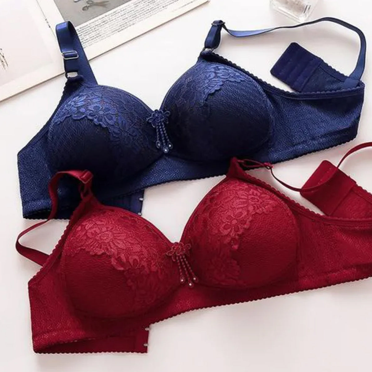 Soft Foam Non Wired Bra for Women Adjustable Straps Padded Lift Available in Sizes 34 50 Cup B and C Multiple Colors