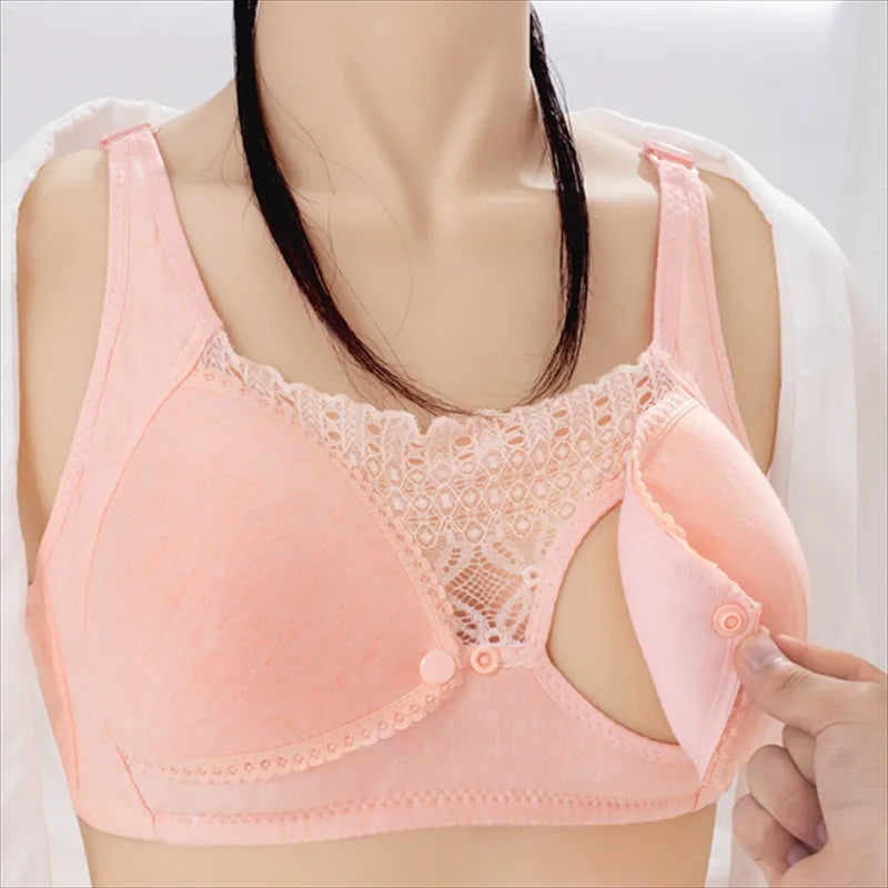 Button Comfortable Front Open Bra for girls ( random colors depending on stock)