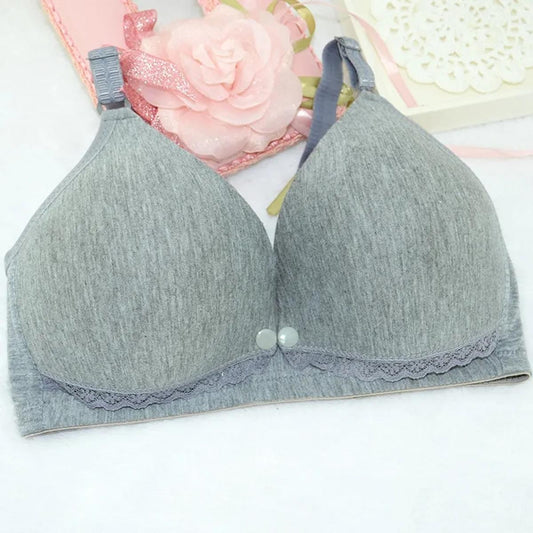 Button Comfortable Front Open Bra for girls ( random colors depending on stock)