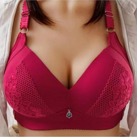 Women Flower Print Seamless Bra  Lingerie Floral Push Up Bras OnePiece Underwear