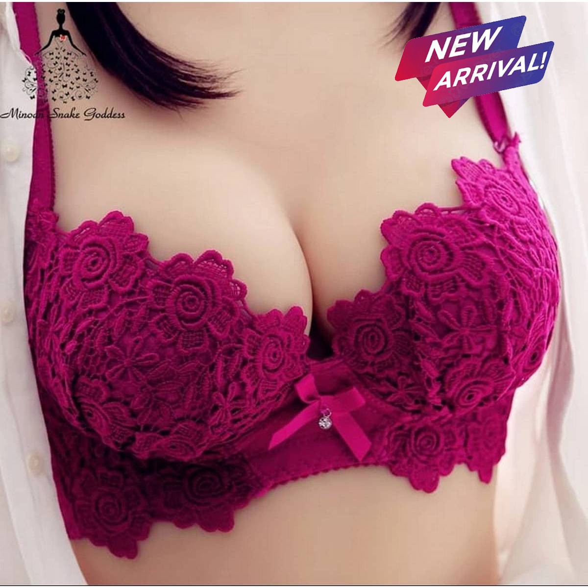 Lace Underwear Female Thin Section Bra Solid Color Embroidery Hollow Tube Top Black/RedWhite 3 Colors