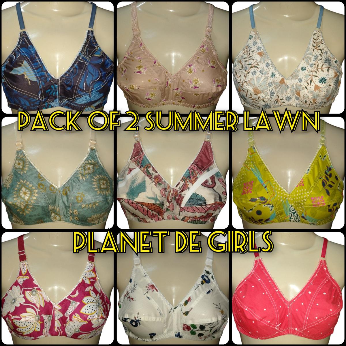 Summer Lawn Cotton Bra (Assorted Colors)  Non Padded Super Soft Belgium Shape Lawn Bra For Women/Girls