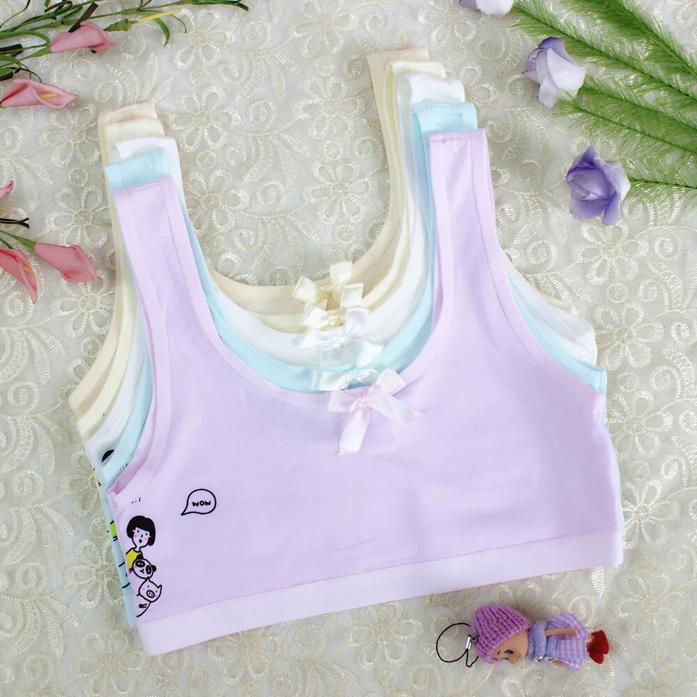 New summer girls development period cotton vest girls underwear bra girls underwear