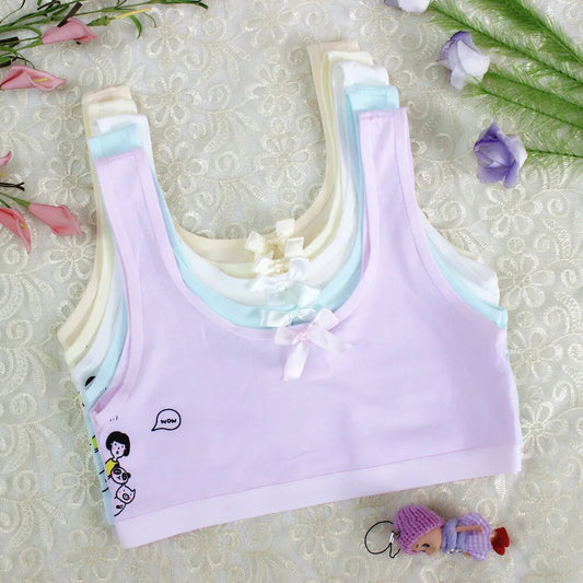 New summer girls development period cotton vest girls underwear bra girls underwear