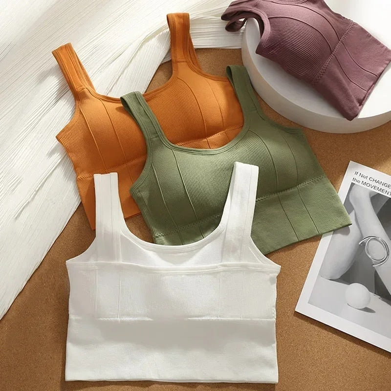 Breathable Sports Bra Anti sweat Fitness Top Women Seamless Yoga Bra Shockproof Crop Top Push up Sport Bra Gym Workout Top