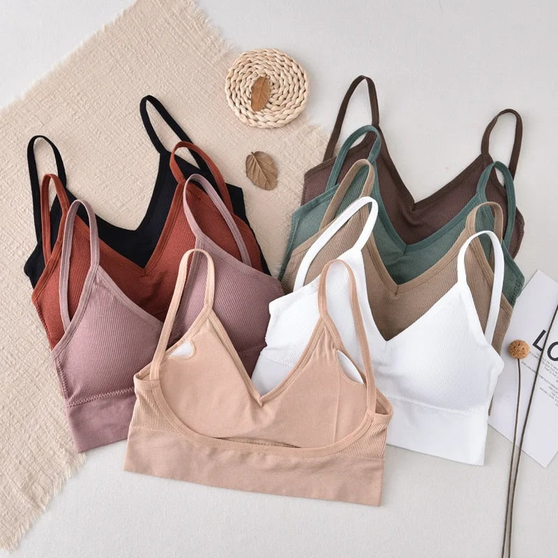 U Shape Beauty Back Thin Strapes Sports Bra Gym Bra Backless Sports Bra Yoga Bra Breathable Women Top Bra with Chest Pads
