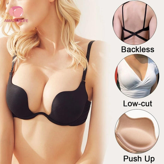 Girls Lace Long Tank Top Crochet Net Blouse Deep Neck Push up Foam Padded Bra  Lingerie Imported Quality