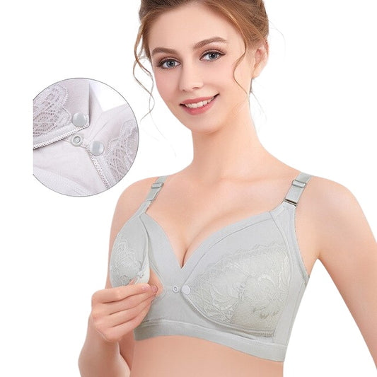 Front Open Button opening Bra New Fashion Material Maternity Button Bra Front open Cup  B C D  For Women with Floral & Random Design Baby breast feeding Bra For Girls