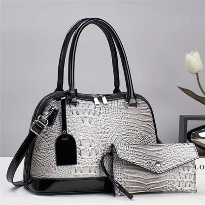 2024 New Women's Shell Bag Large Capacity Women's Handbag with Wallet Women's Shoulder Bag Quality Leather Ladies Crossbody Bags