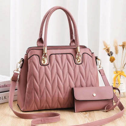 2024 Fashion New Women's Shoulder Bag Wrinkled PU Handbag Luxury Brand Designer Crossbody Bag Large Capacity Commuter Tote Bag
