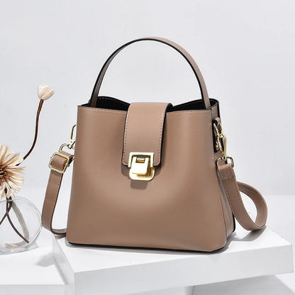 Elegant Women's Bucket Bag 2024 New Trendy Ladies Shopping Shoulder Bag Summer Luxury Designer Crossbody Bags Ladies Handbag