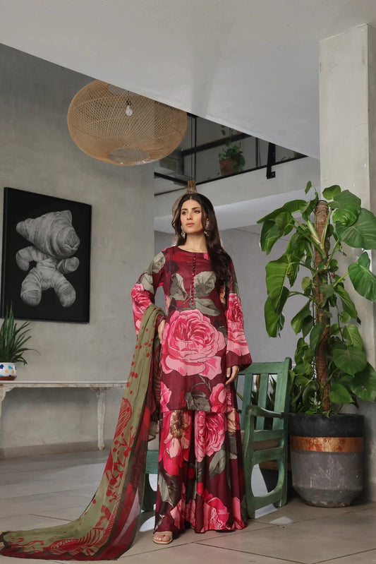 Unstitched Breeze Lawn Suit, All Over Stylish Printed Summer Wear Collection – Random Article VG- 38