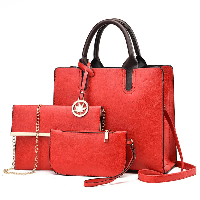 Women's Composite Bag 2024 New European & American Large Capacity Women's Handbag Two-piece Set Women's Shoulder Crossbody Bag