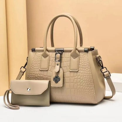 Fashion Versatile 2 Piece Set One Shoulder Crossbody Bags Ladies Handheld Tote Bag Quality Leather Luxury Women's Handbags