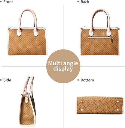 3Pcs Purses and Handbags Set for Women, Top Handle Satchel Shoulder Crossbody Tote Bag Purse with Wallet